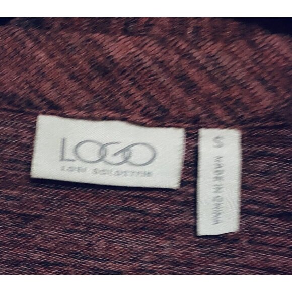 LOGO Lori Goldstein Womens Small Knit Tunic Cardigan Faux Suede Sleeves A266500 - Picture 6 of 9